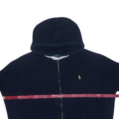 Polo Ralph Lauren Men's Navy Full Zip Hoodie XXL Classic Cotton Blend