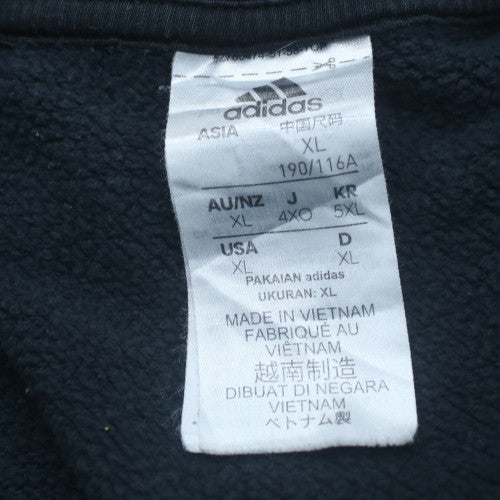 Adidas Mens Black XL Pullover Sweatshirt Crew Neck Sportswear