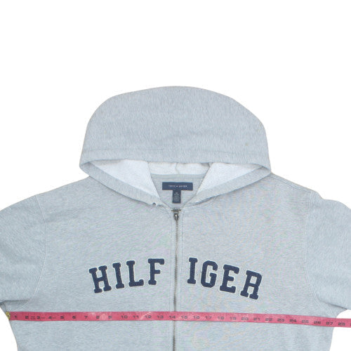 Tommy Hilfiger Mens Grey Full Zip Hoodie XXL Classic Logo