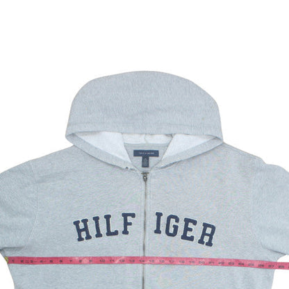 Tommy Hilfiger Mens Grey Full Zip Hoodie XXL Classic Logo