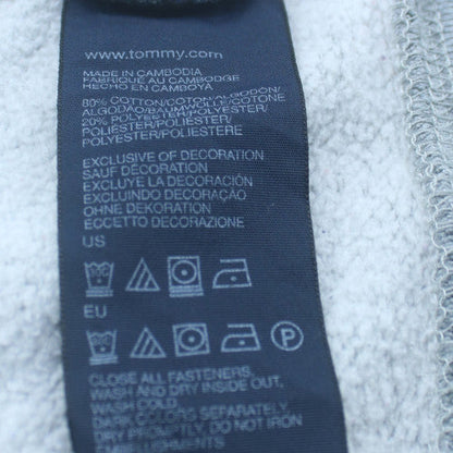Tommy Hilfiger Mens Grey Full Zip Hoodie XXL Classic Logo
