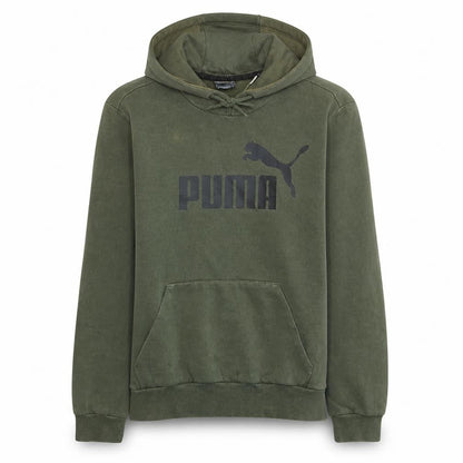 Puma Men's Green Pullover Hoodie Small Regular Fit Sports Style