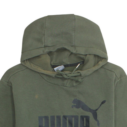 Puma Men's Green Pullover Hoodie Small Regular Fit Sports Style