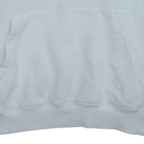 Nike Men's White Pullover Hoodie L Logo Fleece Sweatshirt