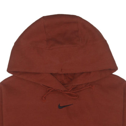 Nike Men's Brown Pullover Hoodie Small Logo Sweatshirt