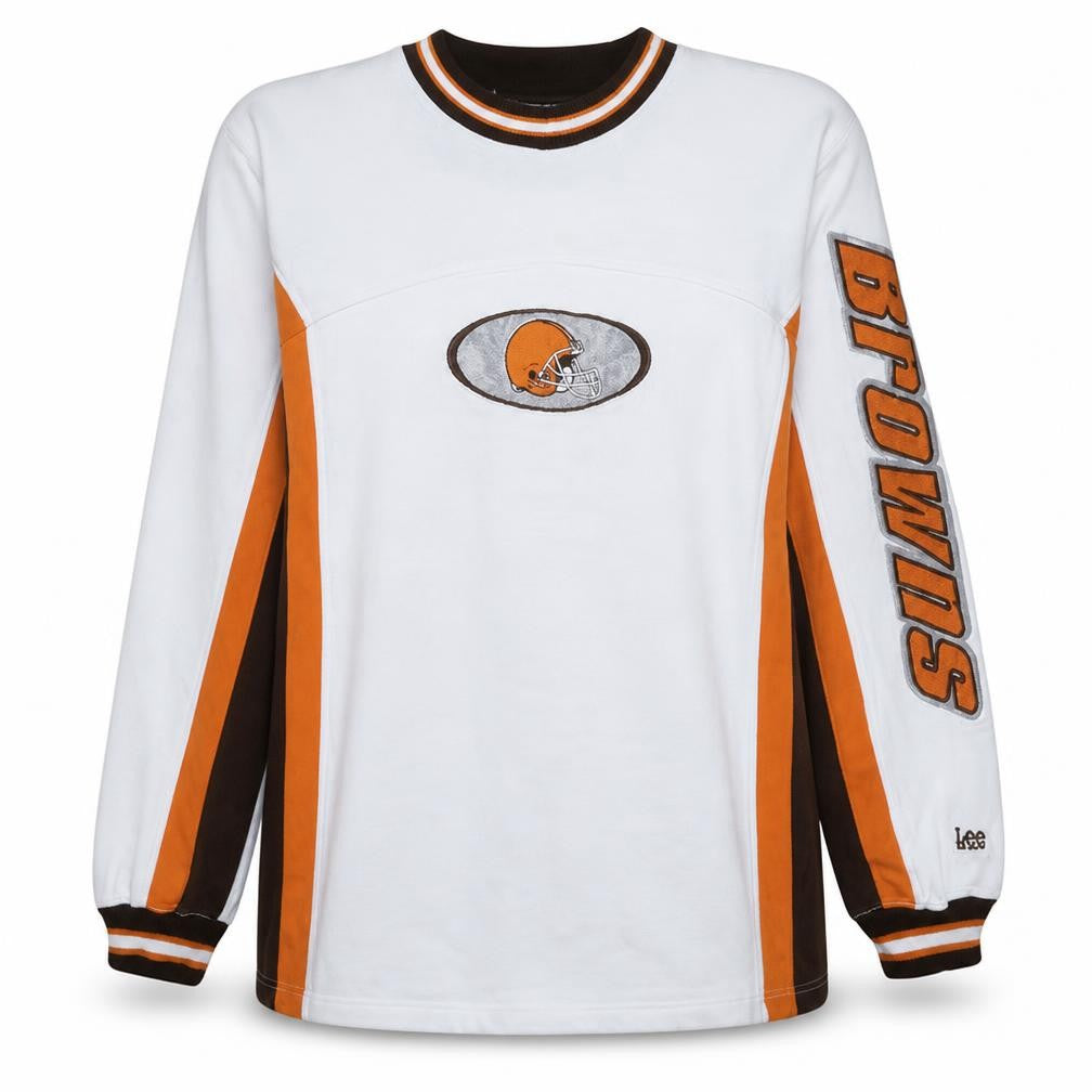 Lee Sport Men's White XL Pullover Sweatshirt Embroidered Football Logo