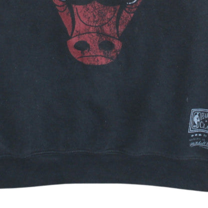 Mitchell & Ness Mens Black Chicago Bulls Pullover Sweatshirt S