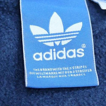 Adidas Men's Blue Pullover Hoodie L Logo Fleece Sweatshirt