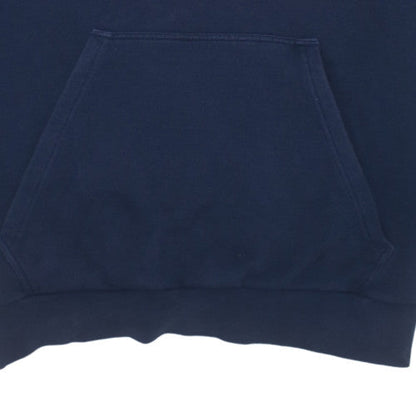 Adidas Men's Blue Pullover Hoodie L Logo Fleece Sweatshirt