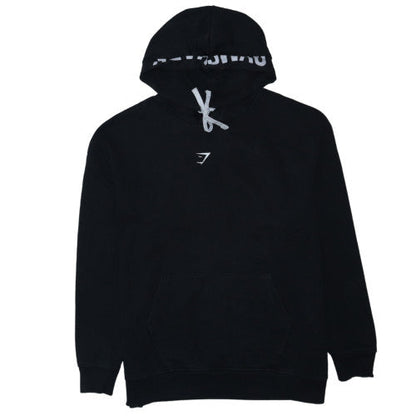 Gymshark Men’s Black Pullover Hoodie L Regular Fit Fleece Sportswear