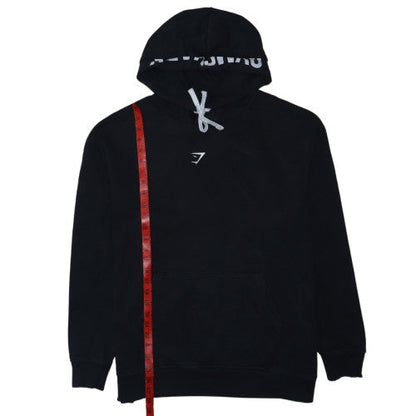 Gymshark Men’s Black Pullover Hoodie L Regular Fit Fleece Sportswear