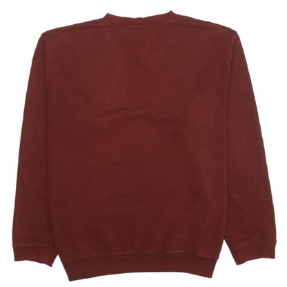 Timberland Men's Red XL Crew Neck Embroidered Pullover Sweatshirt