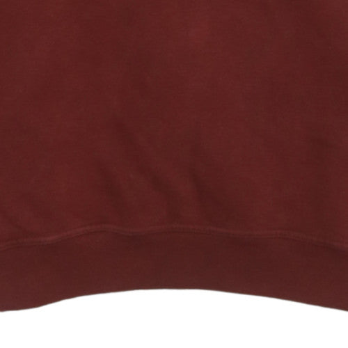 Timberland Men's Red XL Crew Neck Embroidered Pullover Sweatshirt