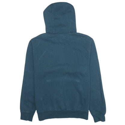 Nike Men Blue Pullover Fleece Hoodie S Regular Fit Logo Drawstring