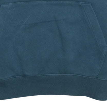 Nike Men Blue Pullover Fleece Hoodie S Regular Fit Logo Drawstring