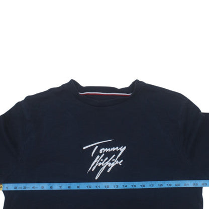 Tommy Hilfiger Men's Blue Logo Pullover Sweatshirt L Regular