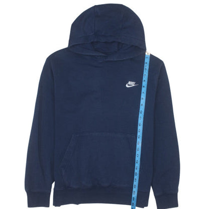 Nike Men's Blue Pullover Hoodie M Fleece Logo Sportswear