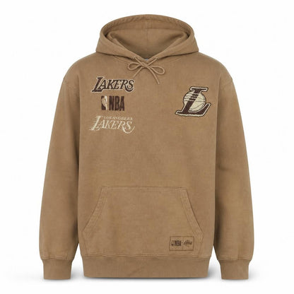 NBA Men’s Brown Los Angeles Lakers Pullover Hoodie Size S Embroidered
