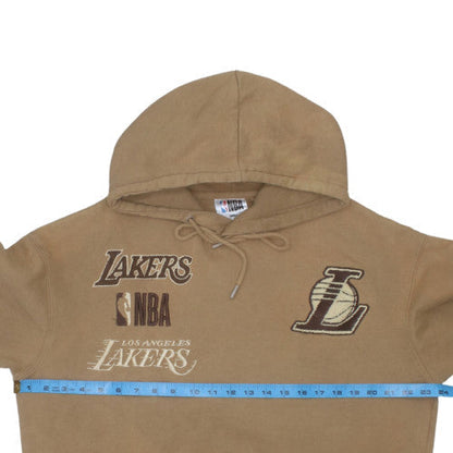 NBA Men’s Brown Los Angeles Lakers Pullover Hoodie Size S Embroidered