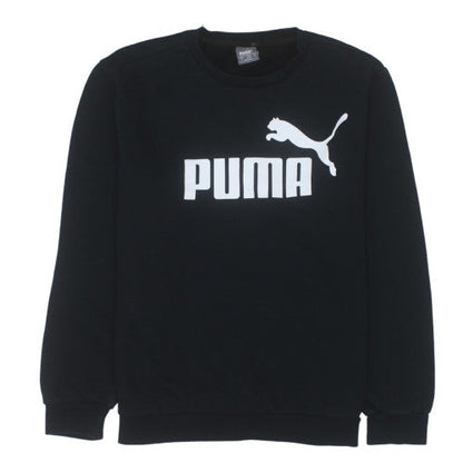 Puma Men’s Black XL Crew Neck Logo Pullover Sweatshirt