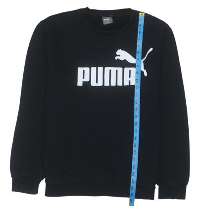 Puma Men’s Black XL Crew Neck Logo Pullover Sweatshirt