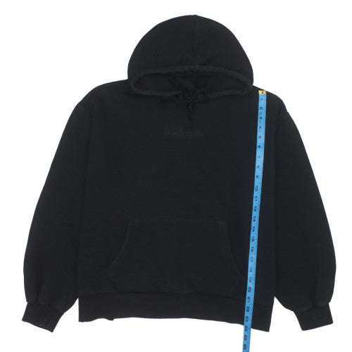 Adidas Women Black Hoodie UK 18 Relaxed Fit Pullover Sweatshirt