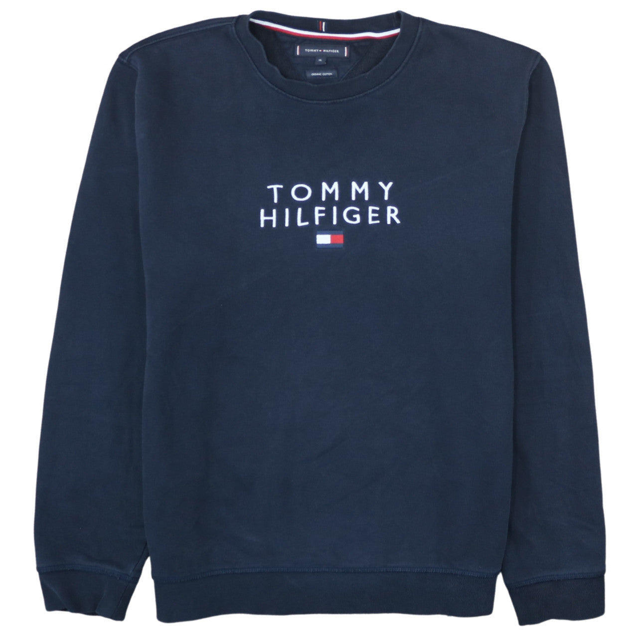 Tommy Hilfiger Men's Blue XL Crew Neck Cotton Sweatshirt