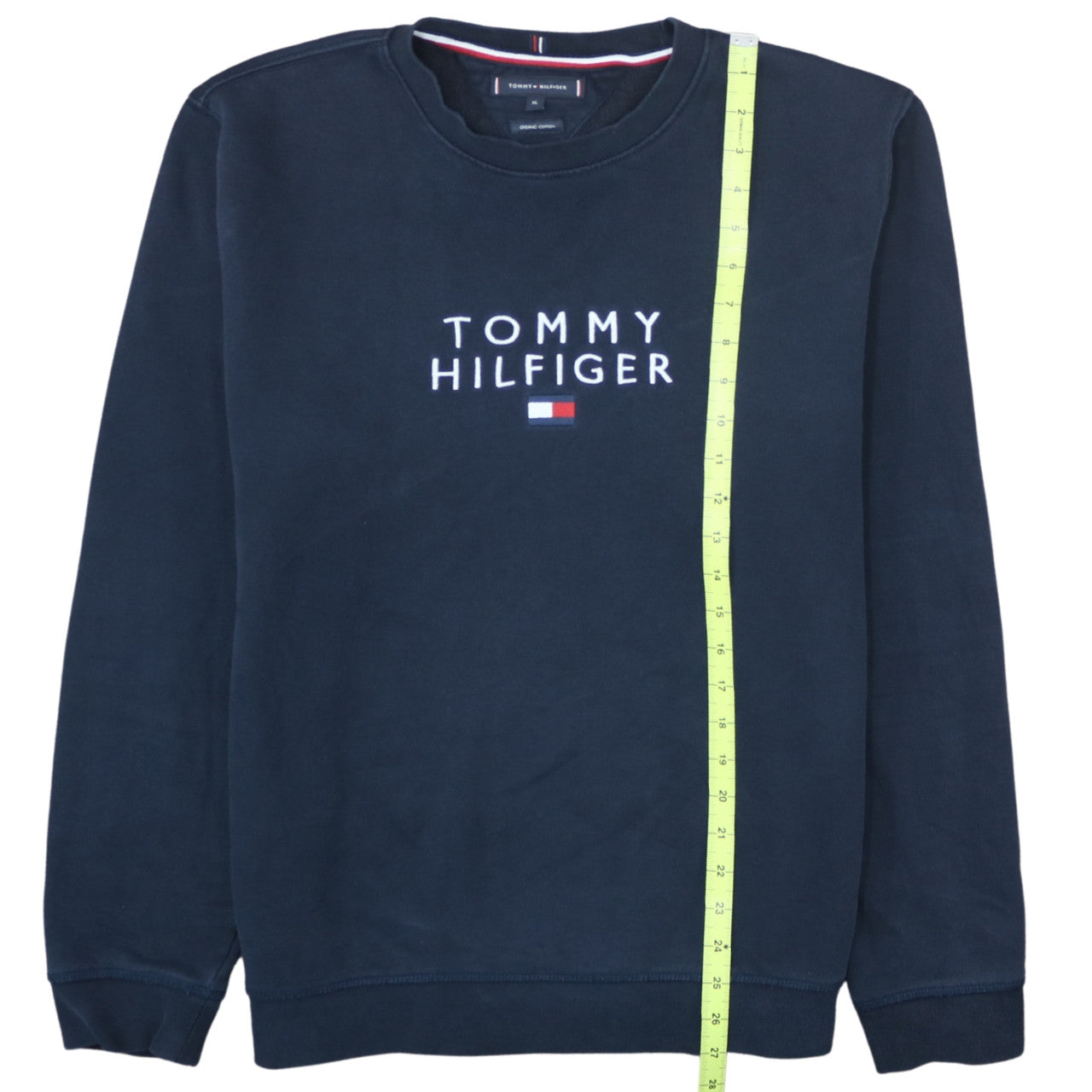 Tommy Hilfiger Men's Blue XL Crew Neck Cotton Sweatshirt