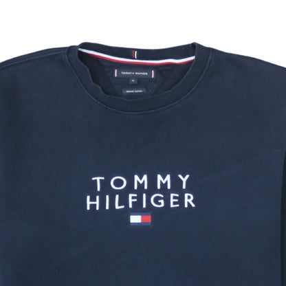Tommy Hilfiger Men's Blue XL Crew Neck Cotton Sweatshirt
