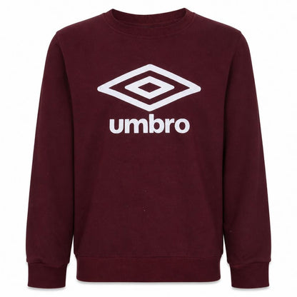 Umbro Men's Burgundy Crew Neck Sweatshirt L Logo Graphic Pullover