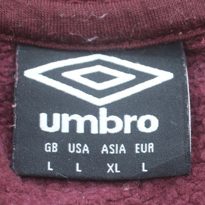 Umbro Men's Burgundy Crew Neck Sweatshirt L Logo Graphic Pullover