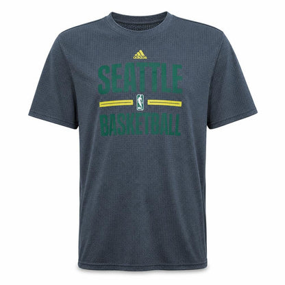 Adidas Mens Grey Aeroknit XLT Seattle Basketball T-Shirt