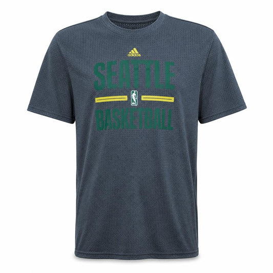 Adidas Mens Grey Aeroknit XLT Seattle Basketball T-Shirt