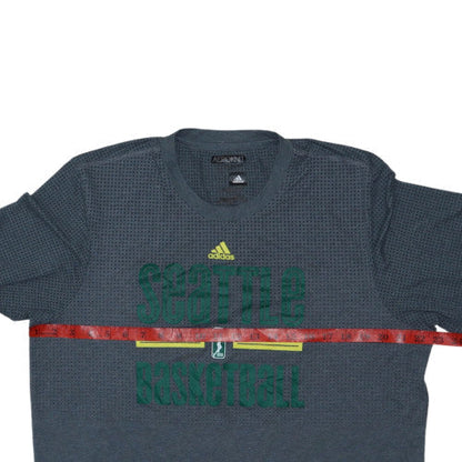 Adidas Mens Grey Aeroknit XLT Seattle Basketball T-Shirt