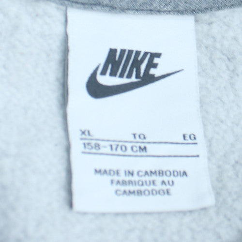 Nike Boys Grey Pullover Hoodie XL 158-170cm Hooded Sweatshirt