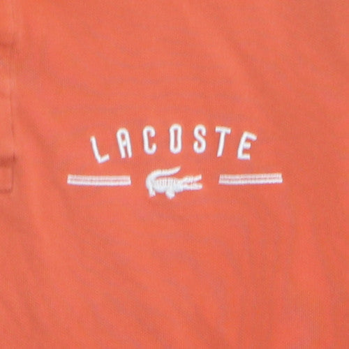 Lacoste Mens Orange Regular Fit Polo Shirt Size M