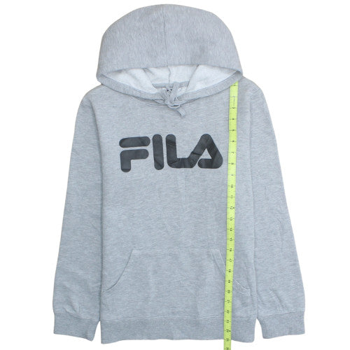 FILA Mens Grey Pullover Hoodie M Regular Fit Sports Style