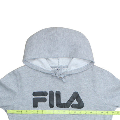FILA Mens Grey Pullover Hoodie M Regular Fit Sports Style