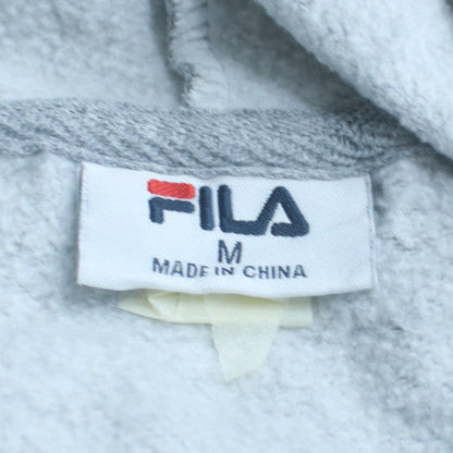 FILA Mens Grey Pullover Hoodie M Regular Fit Sports Style