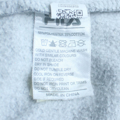 FILA Mens Grey Pullover Hoodie M Regular Fit Sports Style