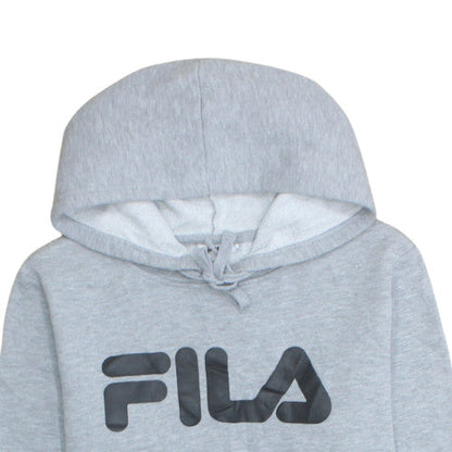 FILA Mens Grey Pullover Hoodie M Regular Fit Sports Style