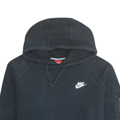 Nike Men's Black M Pullover Hoodie Fleece Logo Sweatshirt