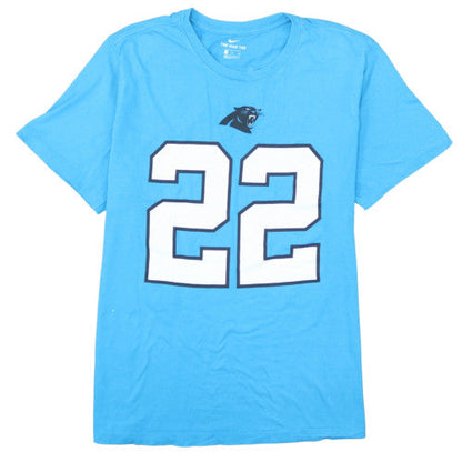 Nike Men's Blue Carolina Panthers #22 Sports T-Shirt XL Crew Neck