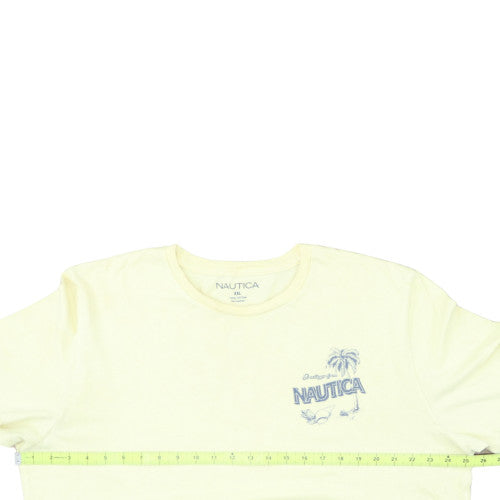 Nautica Men's Yellow 2XL Graphic Beach Nautical Cotton T-Shirt