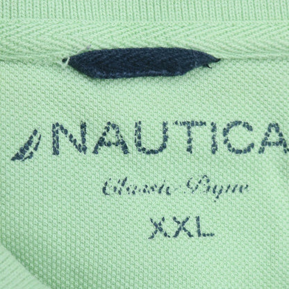 Nautica Men's Green 2XL Cotton Short Sleeve Polo Shirt