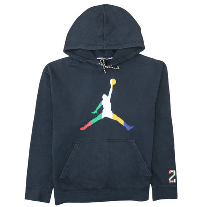 Jordan Men's Black Pullover Hoodie L Logo Graphic Sportswear