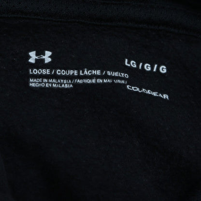 Under Armour Womens Black Pullover Hoodie Size L Loose Fit ColdGear