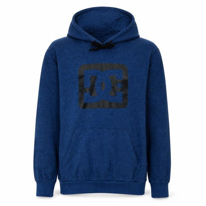 DC Mens Blue Pullover Hoodie M Graphic Logo Regular Fit Fleece