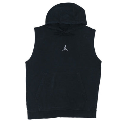 Jordan Men's Black Sleeveless Pullover Hoodie Size L Sports Style