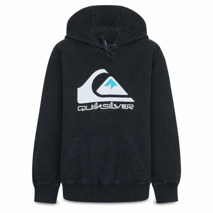 Quiksilver Men’s Black Pullover Hoodie Size S Graphic Surf Style